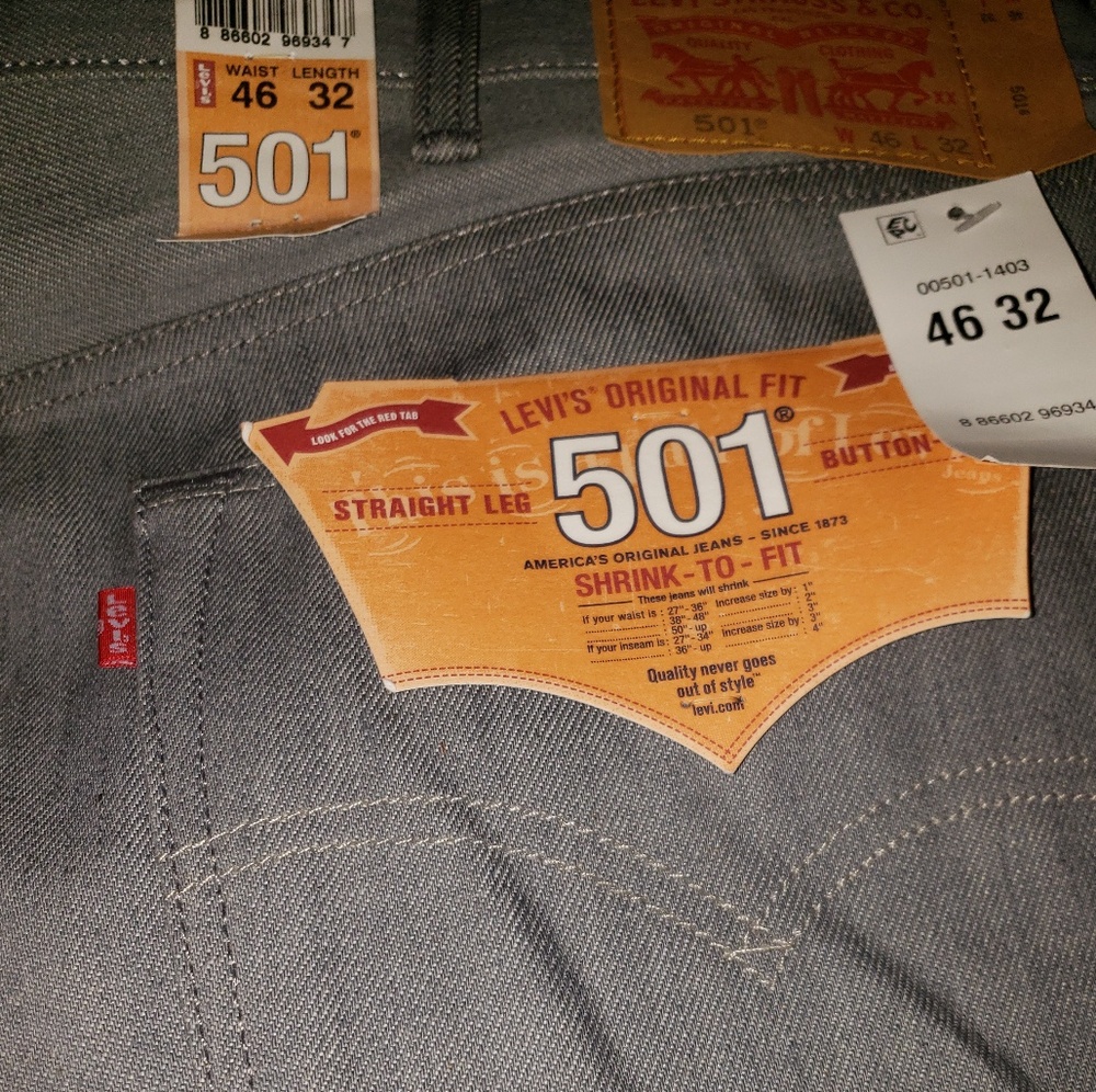 Levi's original fit 501 Jean's 46 x 32 big & tall